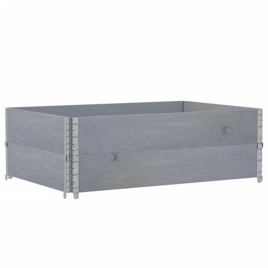 Jardinera De Madera Maciza De Pino Gris 120x80 Cm_0