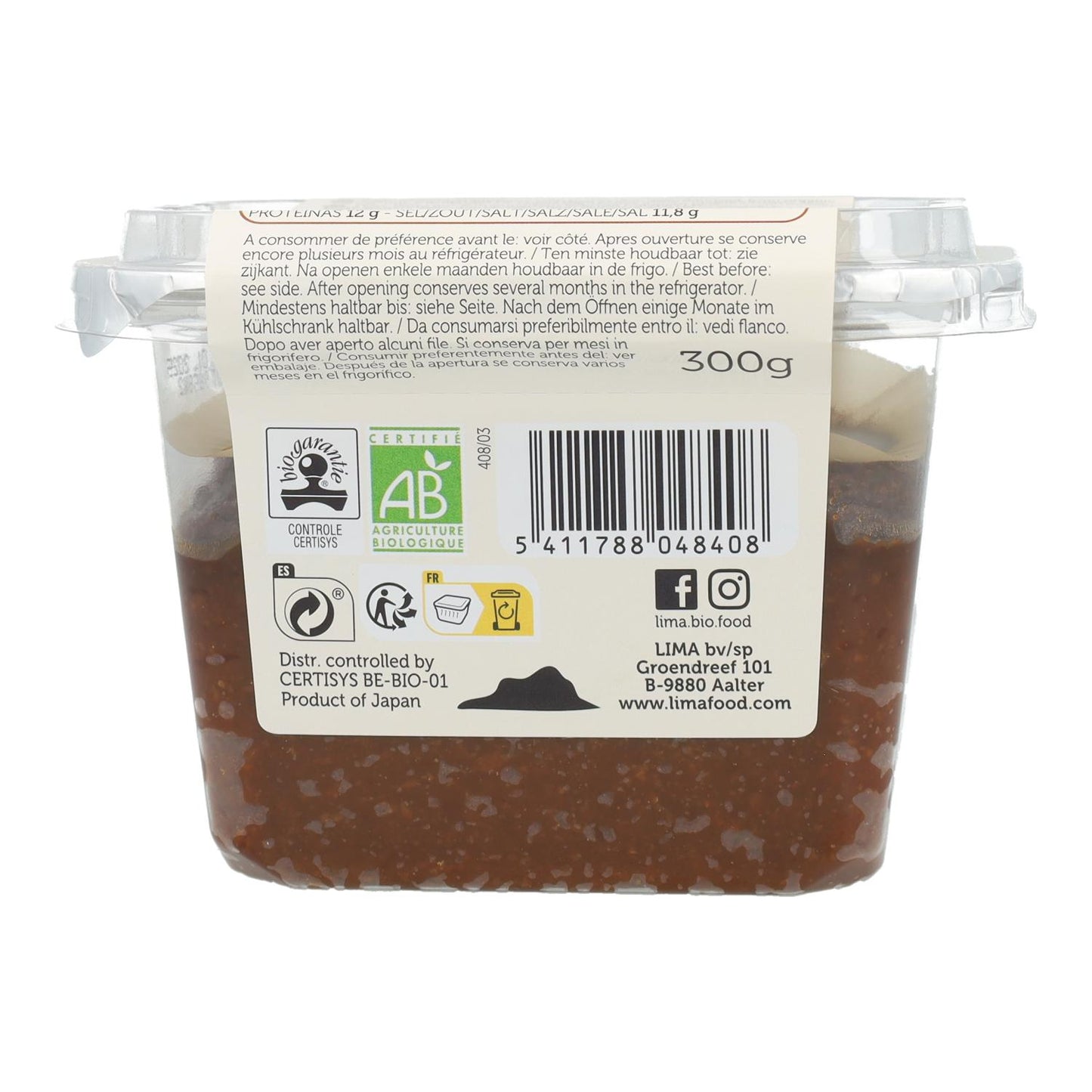 Arroz integral não pasteurizado com miso e lima 300g