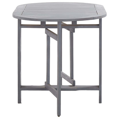 Vidaxl Juego De Comedor De Jardín 5 Pzas Madera Maciza De Acacia Gris_4