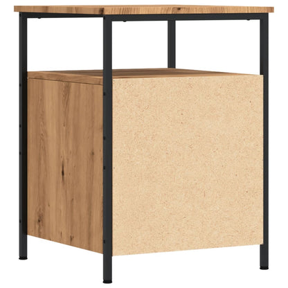 Mesita De Noche Madera De Ingeniería Roble Artisan 44x45x60 Cm_4