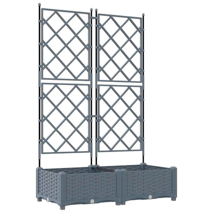 Macetero De Jardín 2 Uds. Gris Claro 80 X 40 X 125,5 Cm Pp_0