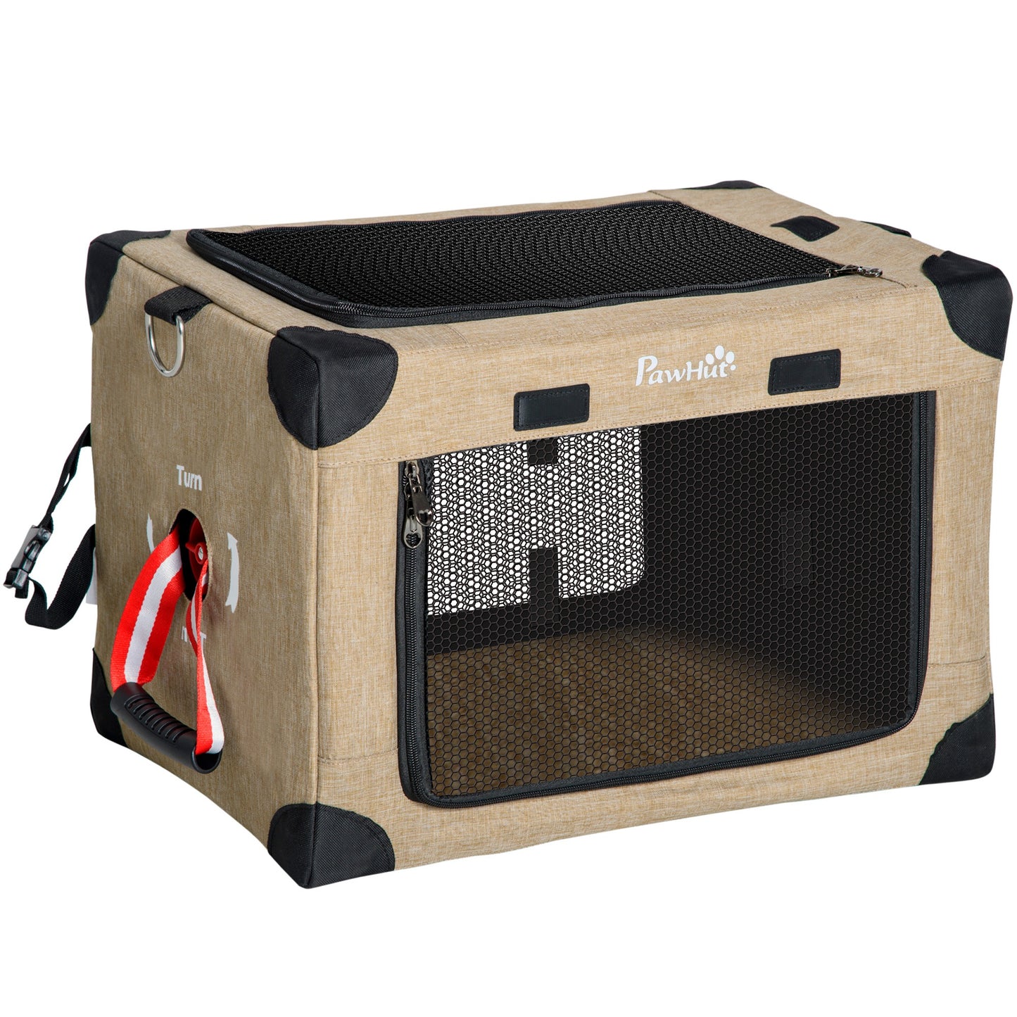 Pawhut Transportín Mochila Para Gatos Perros Plegable Con Cojín 48,5x33,5x33cm_0