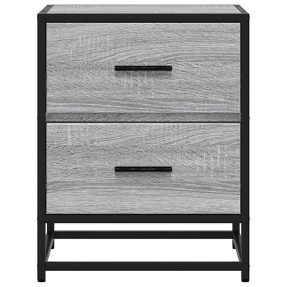 Mesitas Noche 2 Uds Madera Ingeniería Gris Sonoma 40x31x50 Cm_3
