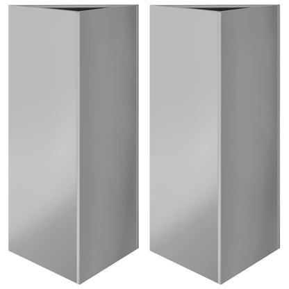 Jardineras Triangulares 2 Uds Acero Galvanizado 40x34,5x75 Cm_0