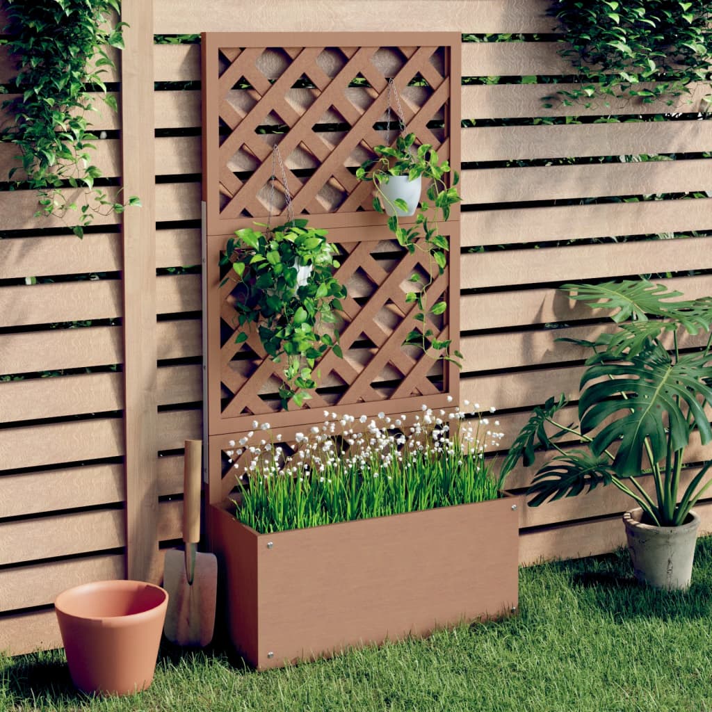 Jardinera Con Enrejado Wpc 65x33x135 Cm_1