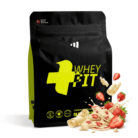 Whey Fit - 1kg - Chocolate Blanco Con Fresa - Aumenta La Masa Muscular - Masmusculo_0