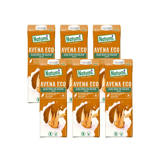 Pack de 6 Bebidas Natumi de Aveia e Algas Marinhas Biológicas 1 L
