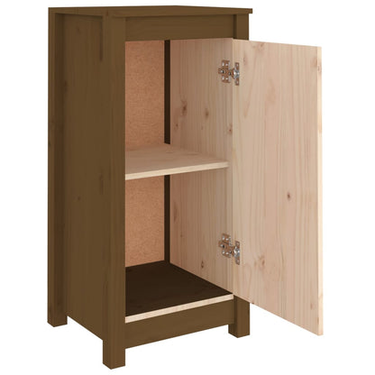 Aparador De Madera Maciza De Pino Marrón Miel 39x35x80 Cm / Vetonek_5