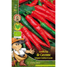 Sementes orgânicas de pimenta vermelha longa Cayenne