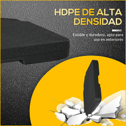 Outsunny Peso Para Base De Sombrilla Cuadrado De 4 Piezas Negro_5