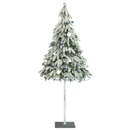 Vidaxl Árbol De Navidad Artificial Con 150 Leds Bolas Y Nieve 120 Cm_3