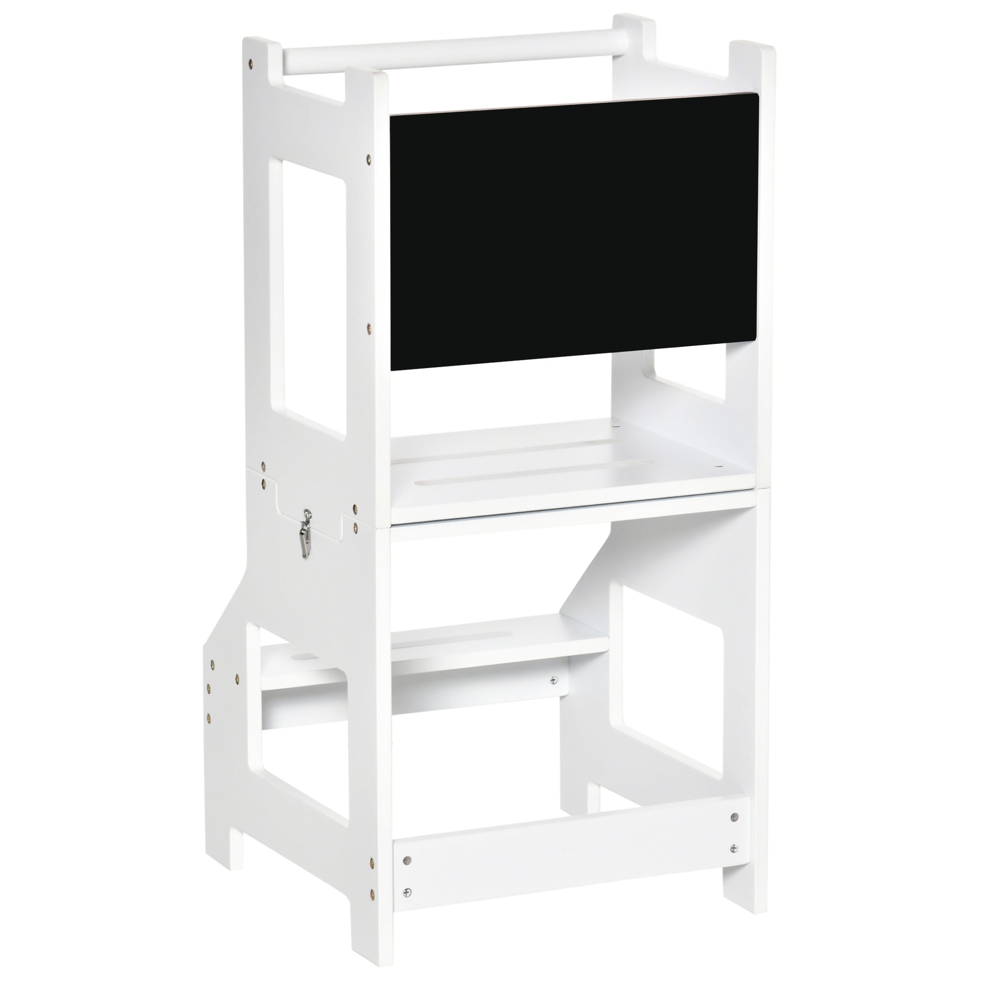 Homcom Torre De Aprendizaje Para Niños Convertible Escritorio Pizarra 42x44x86cm_3