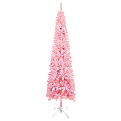 Vidaxl Árbol De Navidad Delgado Rosa 240 Cm_1