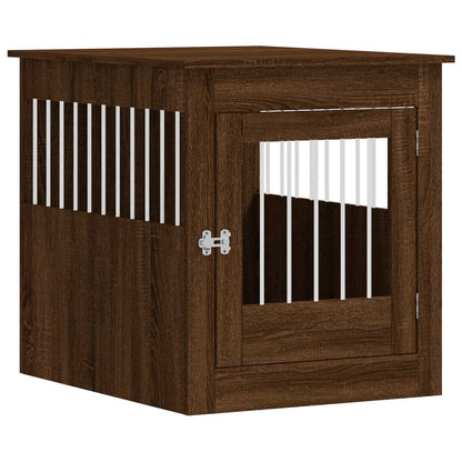 Jaula Para Perros Madera Ingeniería Roble Marrón 64,5x80x71 Cm_0