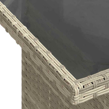 Set De Sofás De Jardín 7 Pzas Con Cojines Ratán Pe Gris Claro / Vetonek_5
