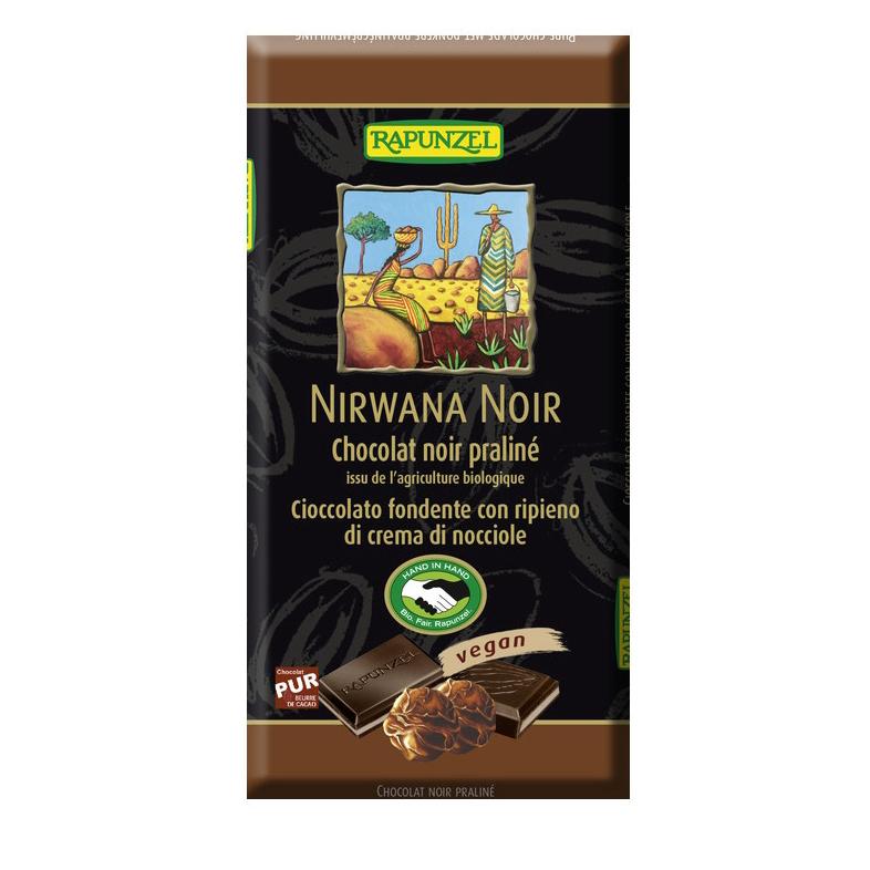 Barra de Chocolate Negro Nirwana Biológico Rapunzel 100g
