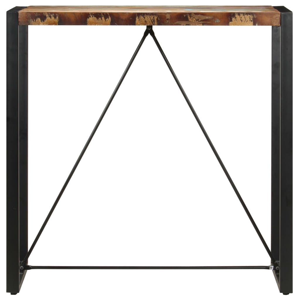 Mesa Alta De Cocina De Madera Maciza Reciclada 110x60x110 Cm_0