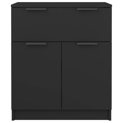 Aparador De Madera Contrachapada Negro 60x30x70 Cm / Vetonek_4