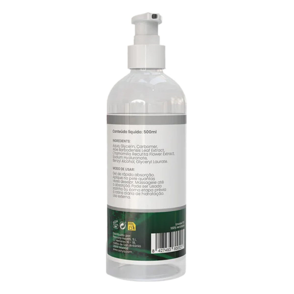 Sotya Gel Orgânico de Aloé Vera com camomila e ácido hialurónico 500 ml