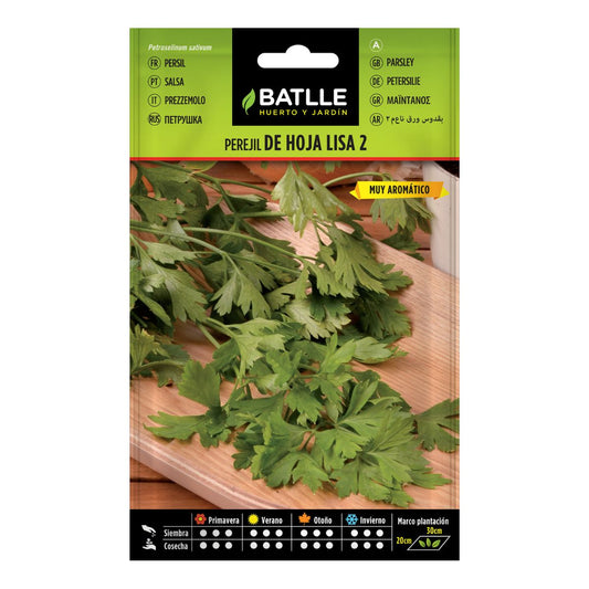 Sementes de salsa comum de folhas lisas 2,25g