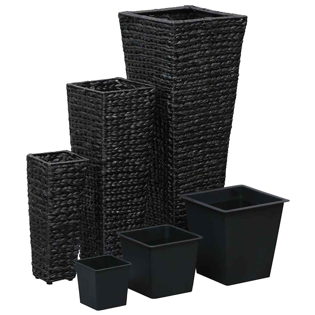 Conjunto De Arriates 3 Piezas Jacinto De Agua Negro_0