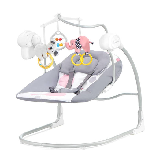 Cadeira de baloiço Kinderkraft Pink Minky para bebé
