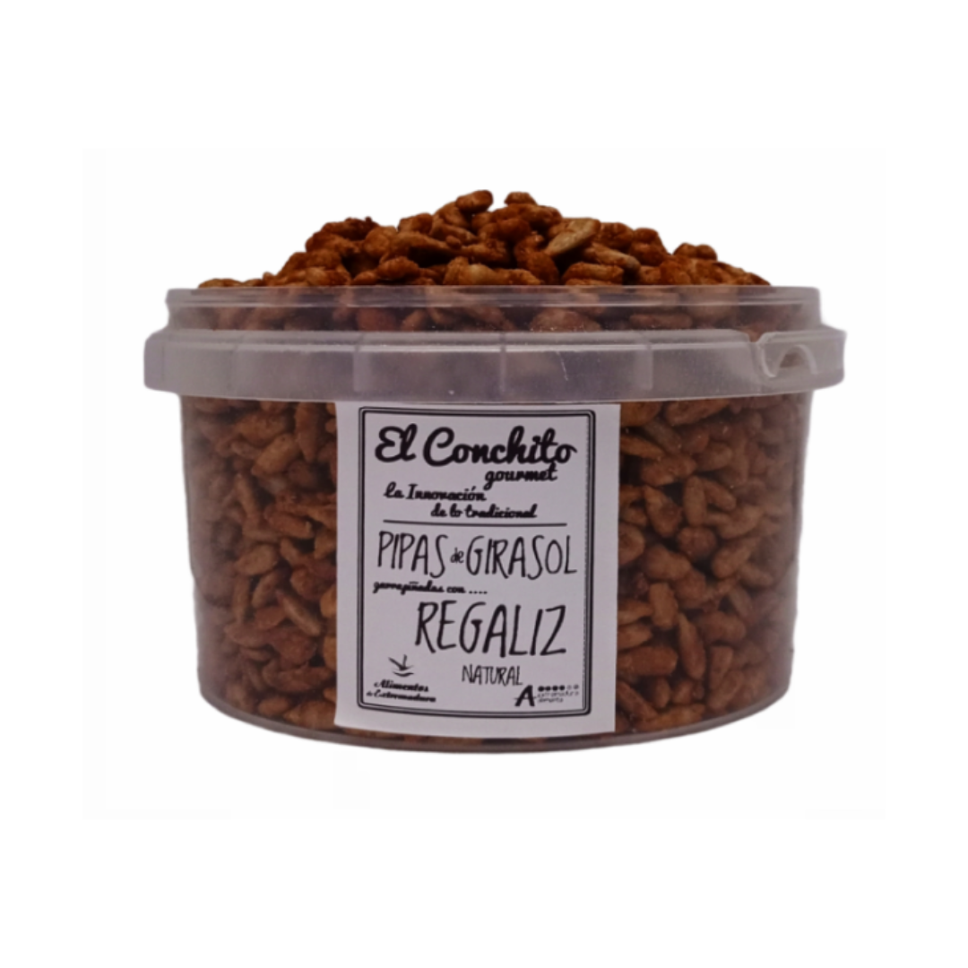 Pipas Garrapiñadas Con Regaliz De Palo Tarrina 240 G_0