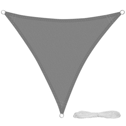 Toldo Vela Sombra Jardin Triangular Gris 5,0 X 5,0 Metros._0