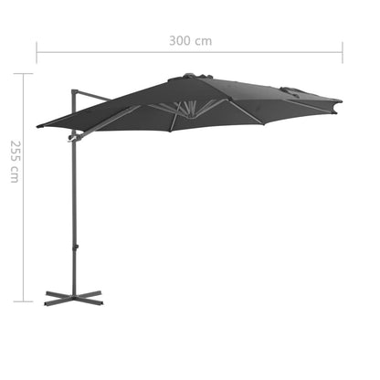 Vidaxl Sombrilla De Jardín Con Base Portátil Gris Antracita_2