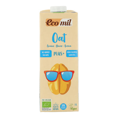 Ecomil Bio PLUS + Bebida de Aveia sem adição de açúcar 1 L