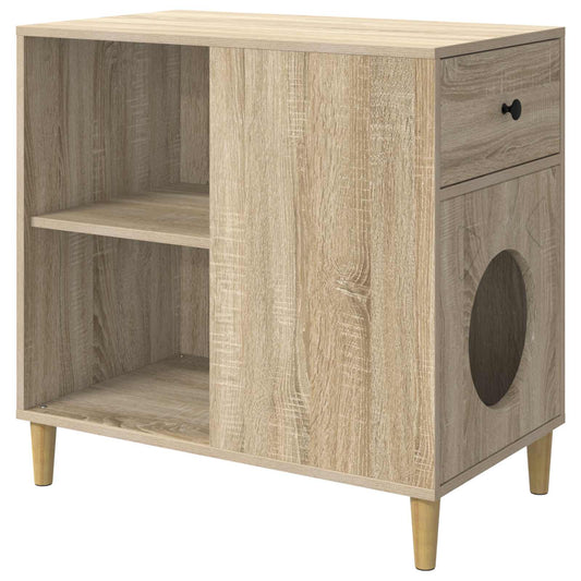 Casa Para Gatos Sonoma 72 X 42.5 X 70 Cm Madera De Ingeniería_0