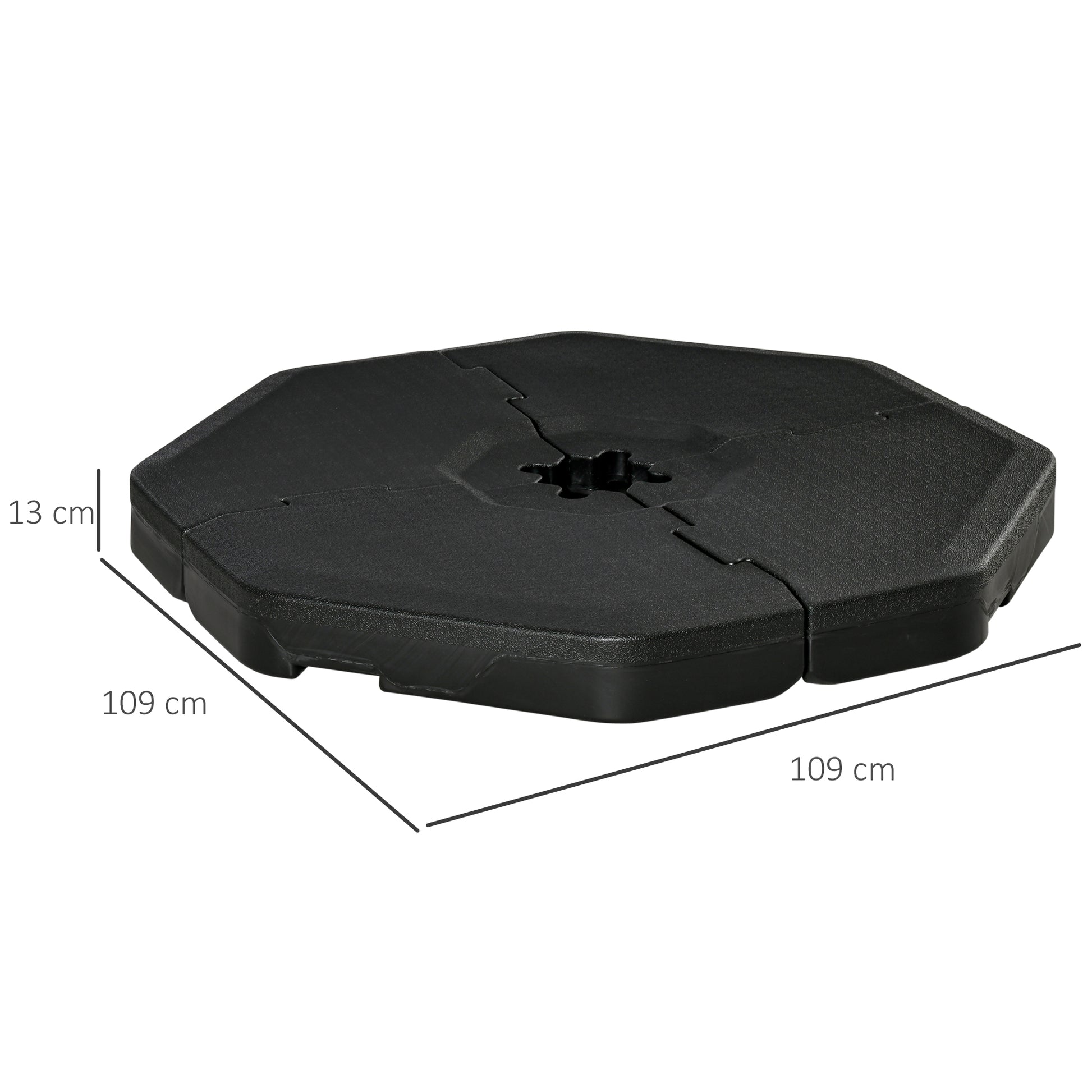 Outsunny 4 Pesos Para Base De Sombrilla Rellenable De Agua 104 Kg O Arena 125 Kg_2