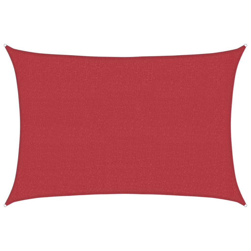 Vidaxl Toldo De Vela Rojo Hdpe 160 G/m² 2,5x4 M_0
