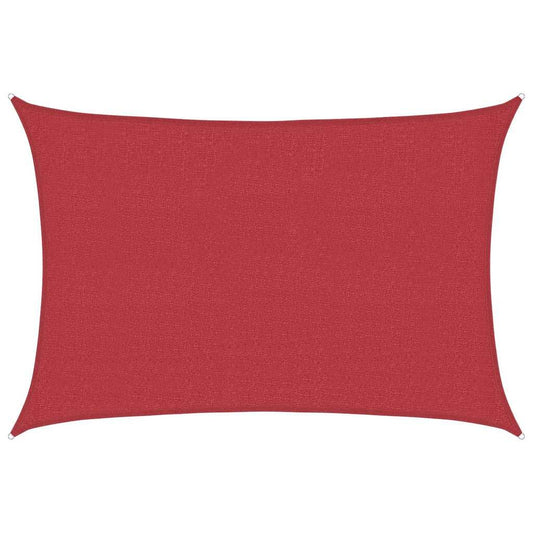 Vidaxl Toldo De Vela Rojo Hdpe 160 G/m² 2,5x4 M_0