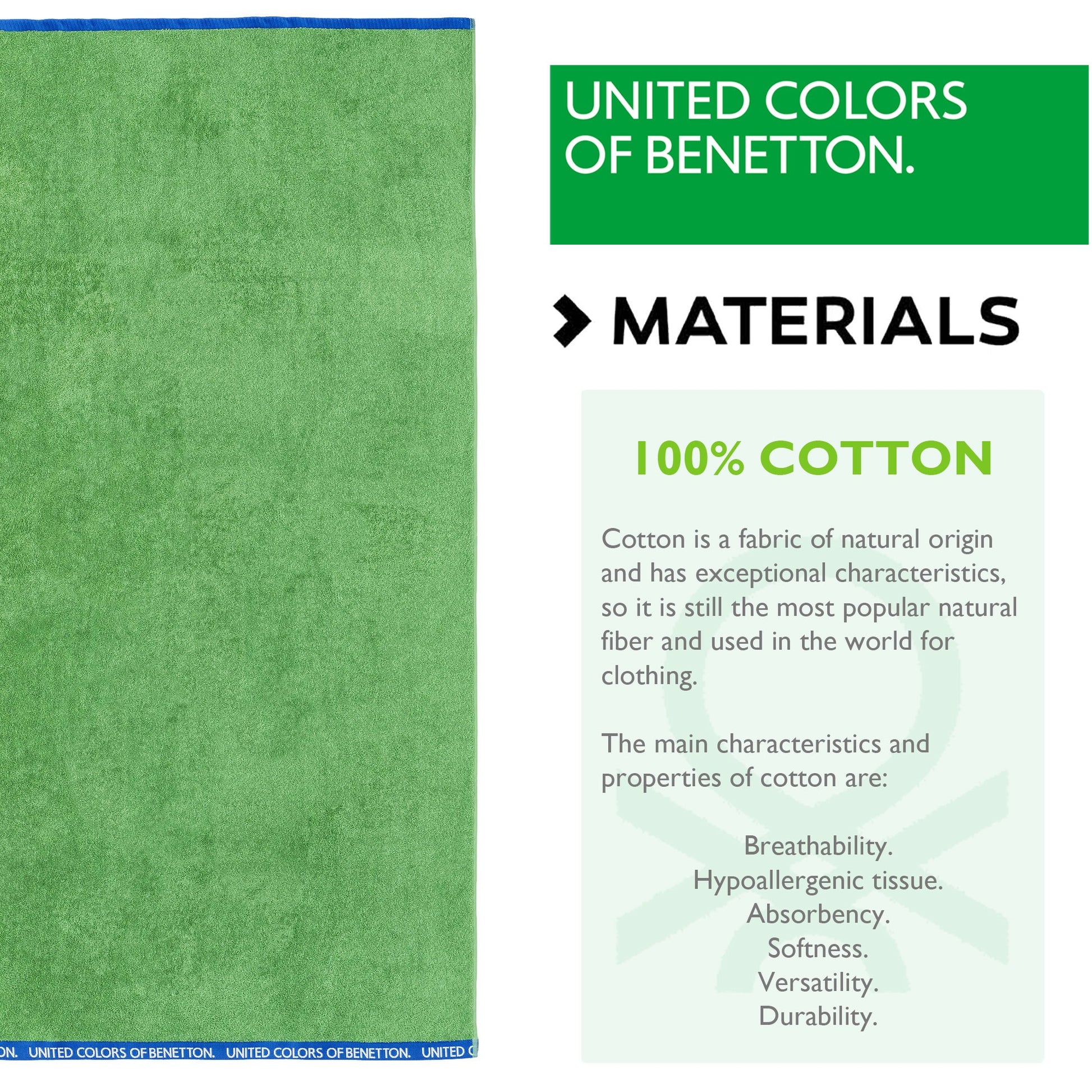 Toalla De Playa 90x160cm 380gsm 100% Algodón Velour Verde Rainbow_3