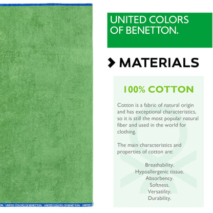Toalla De Playa 90x160cm 380gsm 100% Algodón Velour Verde Rainbow_3