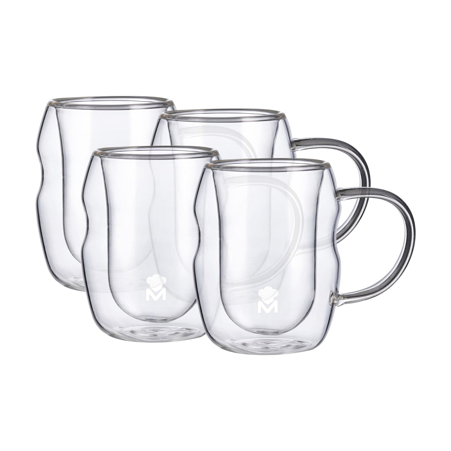 Set De 4 Vasos 50ml Mixology De Doble Pared En Borosilicato Masterpro_0