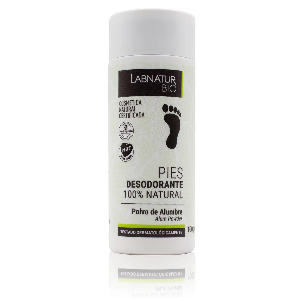 Desodorante Natural de Alumbre en Polvo para Pies Labnatur 100 g | Control Olor | Absorbe Humedad_0