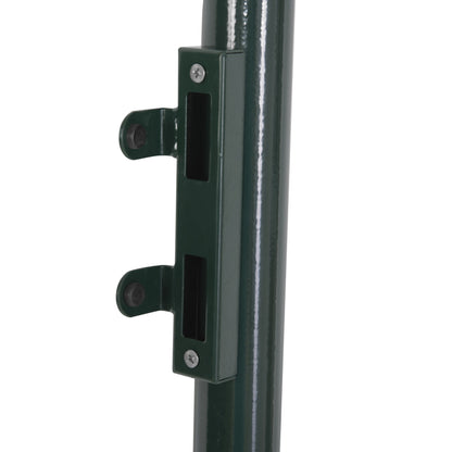 Homcom Puerta Verja De Jardín De Acero Con Cerradura Manija Y 3 Llaves 97x150 Cm_4