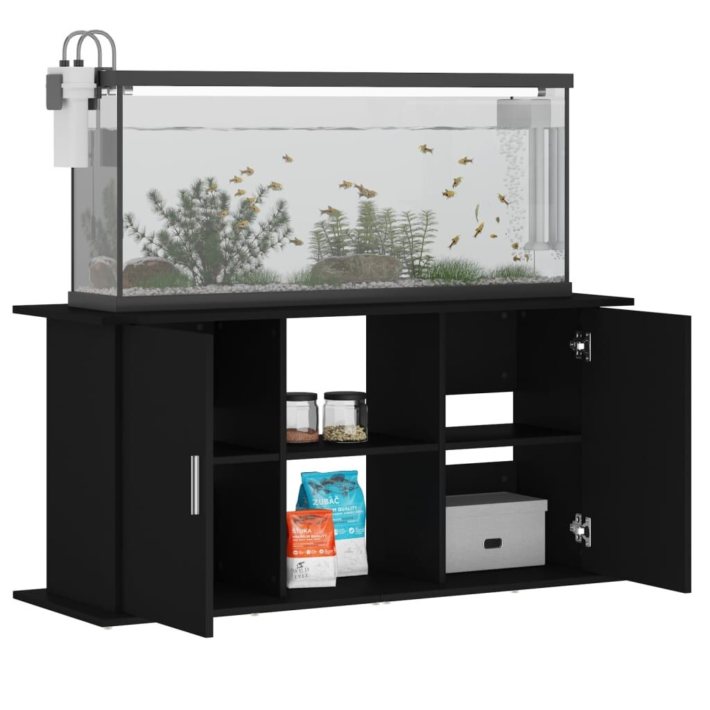Vidaxl Soporte Para Acuario Madera De Ingeniería Negro 121x41x58 Cm_3