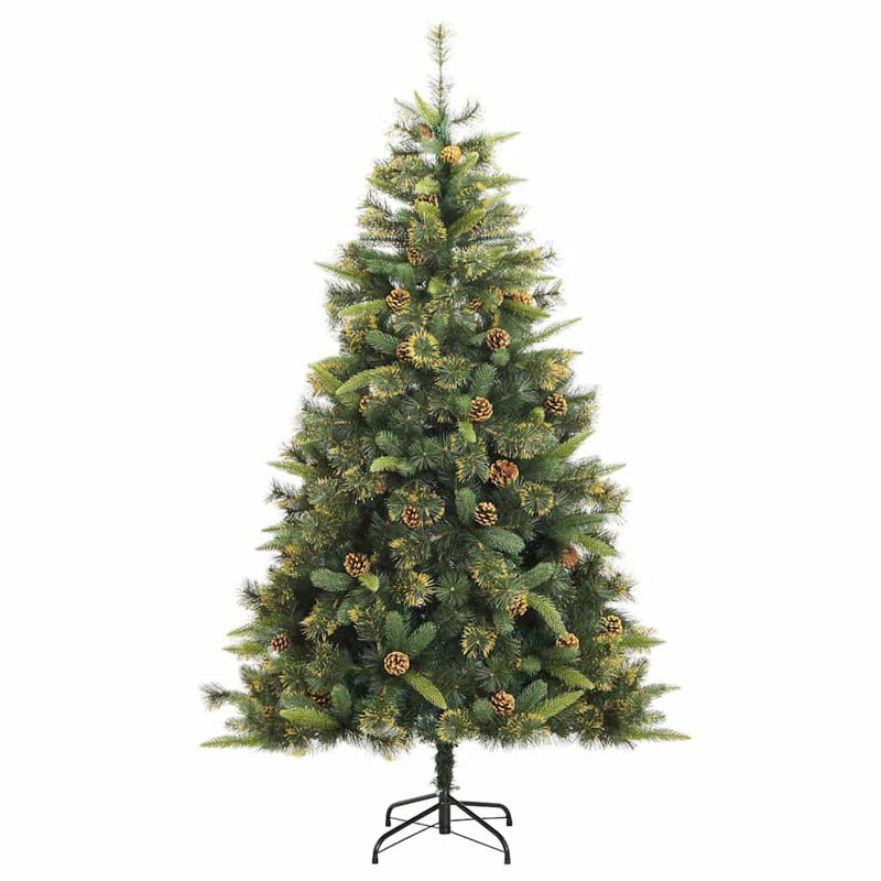 Vidaxl Árbol De Navidad Artificial Con Bisagras 300 Led Y Bolas 210 Cm_4
