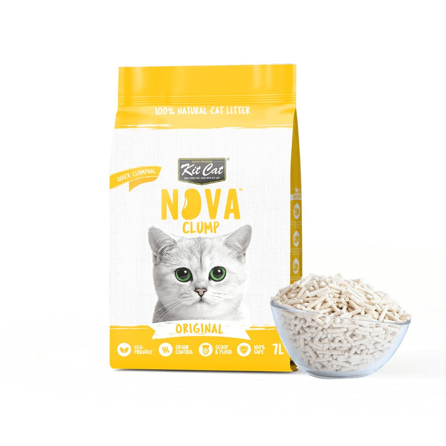 Pack de 6 kits de areia para gatos Eco SoyaClump - Areia para gatos original de 7 L