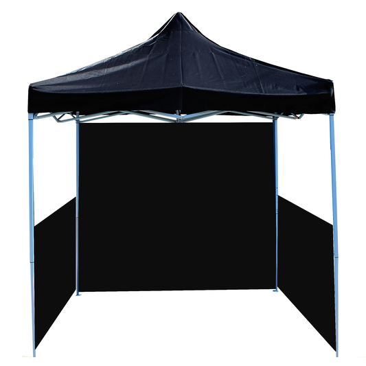 Carpa Plegable 300x300cm Tienda Negra Con Telas Laterales_0