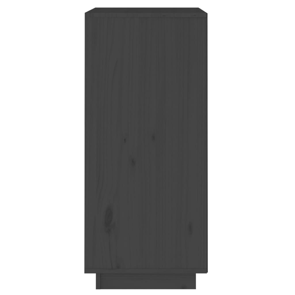 Aparador De Madera Maciza De Pino Gris 38x35x80 Cm / Vetonek_0