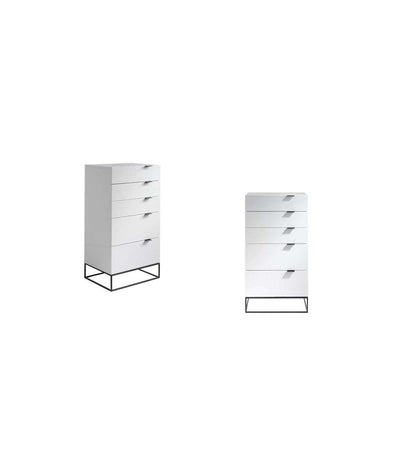 Sinfonier 5 Cajones Modelo Norma Acabado Blanco Brillo 59.5 X 46 X 120 Cm (largo X Ancho X Alto)_3