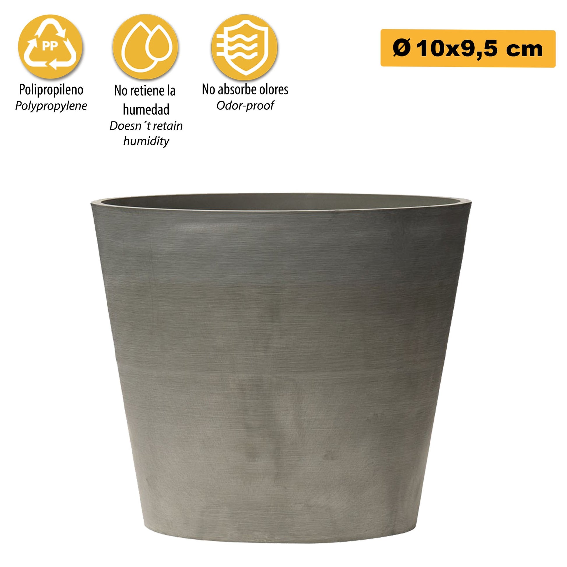 Maceta Tipo Cono Truncado Ø 10 Cm