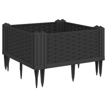 Jardinera Con Clavijas Pp Negro 42,5x42,5x28,5 Cm_5