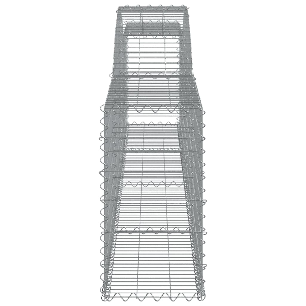 Cestas De Gaviones 3 Uds Forma De Arco Hierro 400x30x60/80 Cm_4