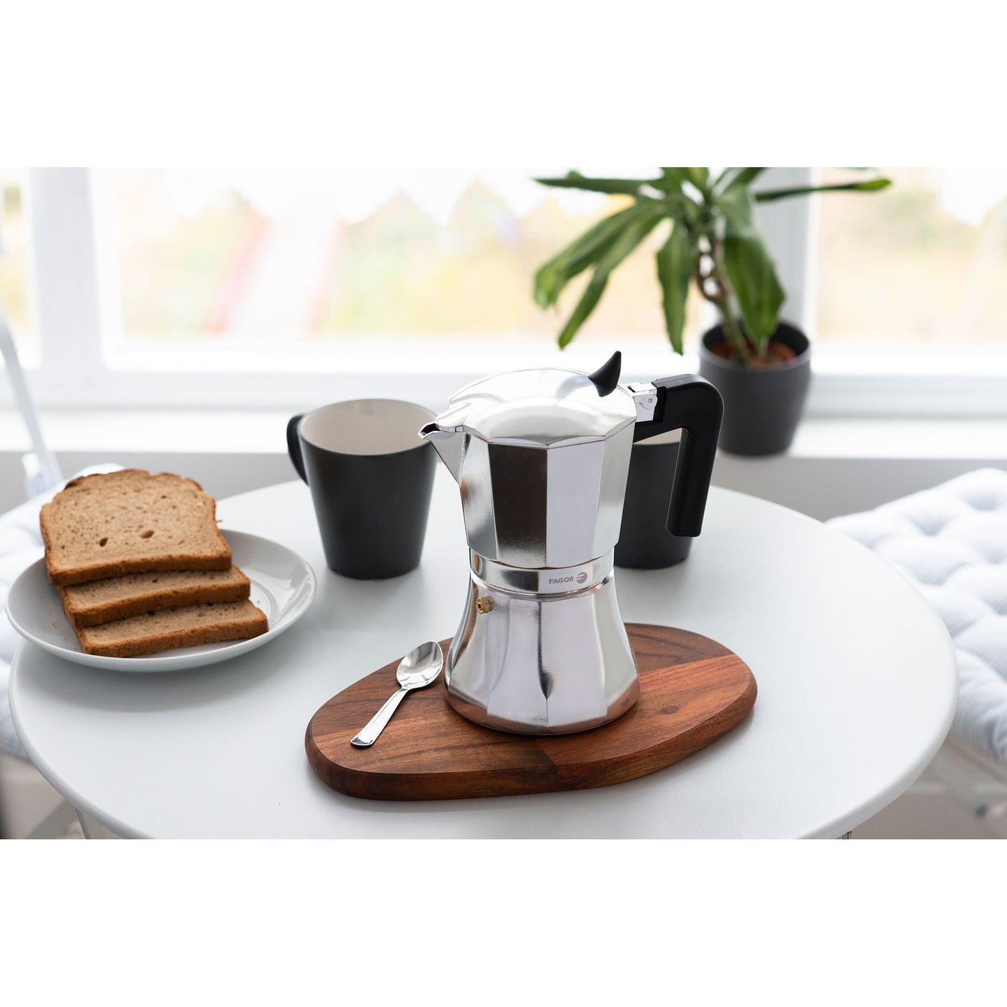 Cafetera Italiana Inducción, Aluminio, Todo Tipo Cocinas, Vitrocerámica, Gas, Fagor_1