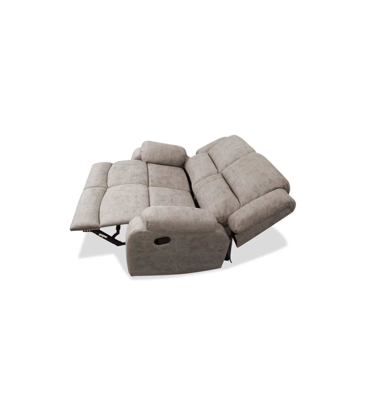 Sofá Relax Dos Plazas Murcia Tapizado Cemento, 154cm(ancho) 97cm (fondo) 105cm(alto)_2